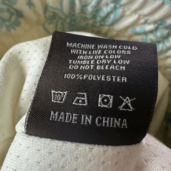 Maison Article Men's Paisley Lined Drawstring‎ Athletic Shorts Blue White Large - Picture 6 of 11